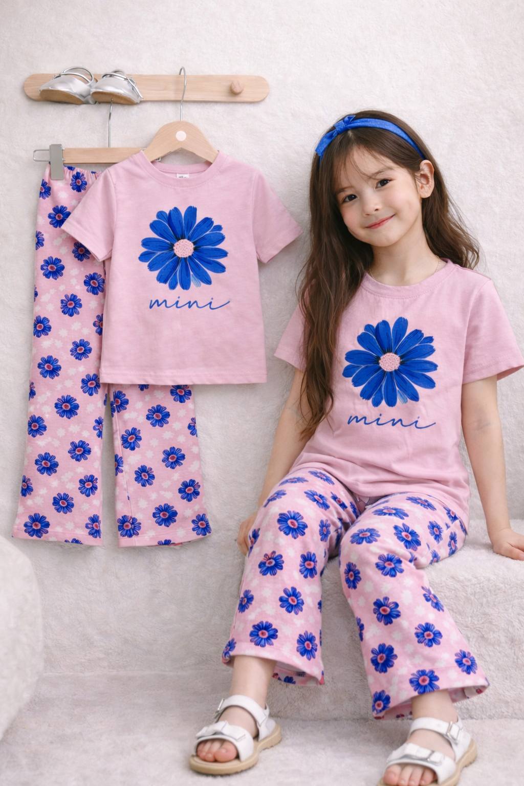 Girls T-Shirt & Long Pant Set