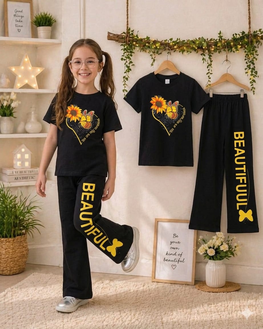 Girls T-Shirt & Long Pant Set